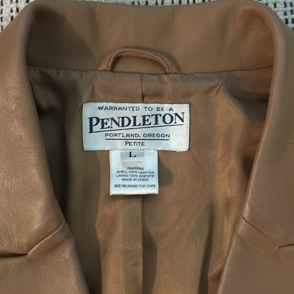 ⭐️Vintage Pendleton leather jacket/blazer, petite large⭐️#PENDLE - Picture 2 of 9